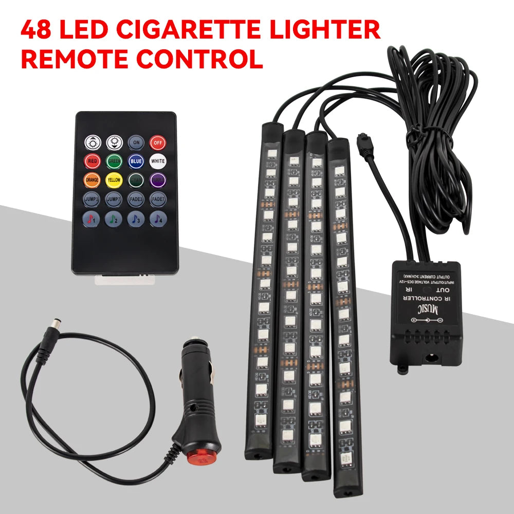 RGB LED Interior Car Lights-Music Control Ambient Lighting