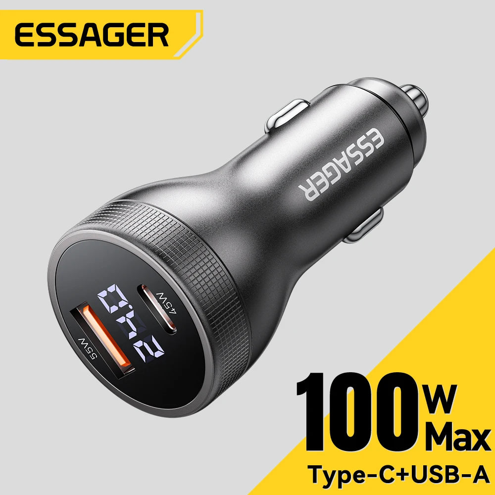 Charger auto 100W type C
