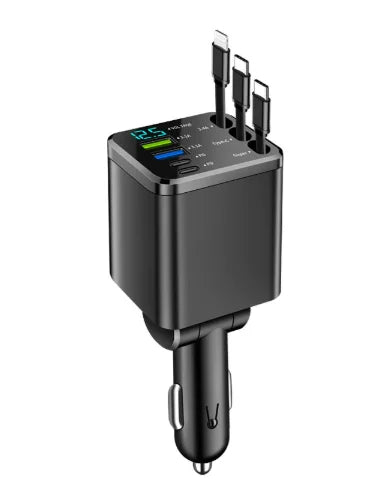 5 IN 1 Retractable Car Charger USB