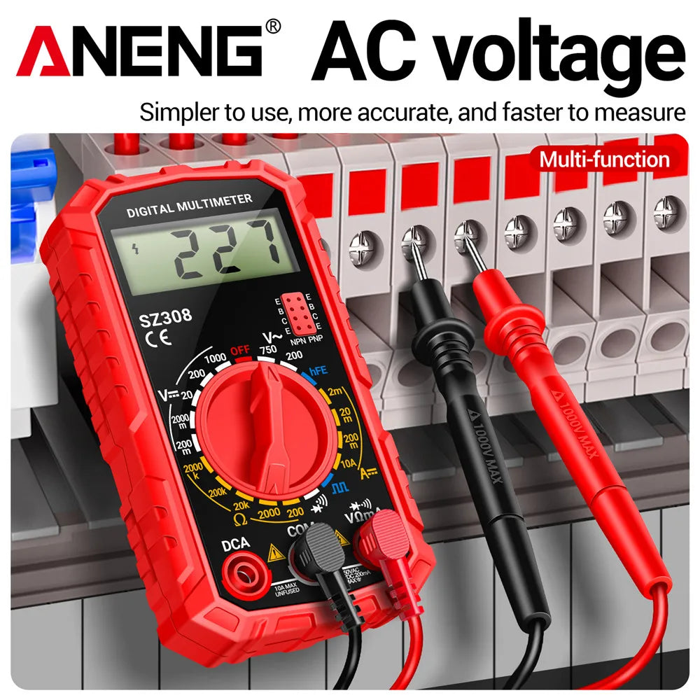 ANENG SZ308 Digital Multimeter-Elektrischer AC/DC Tester mit LCD Display