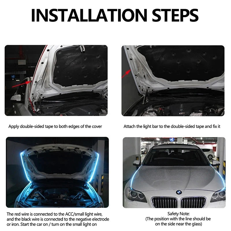 150cm Beautiful LED Daytime Running Light Scan Starting