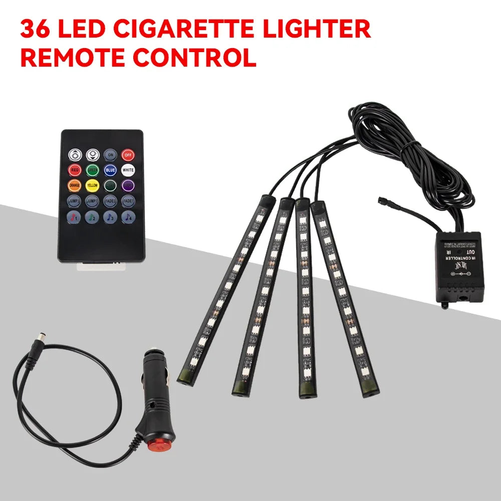 RGB LED Interior Car Lights-Music Control Ambient Lighting