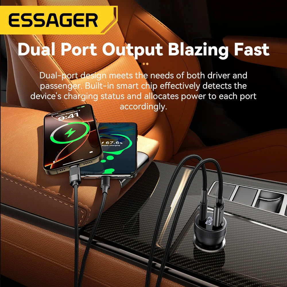 Charger auto 100W type C