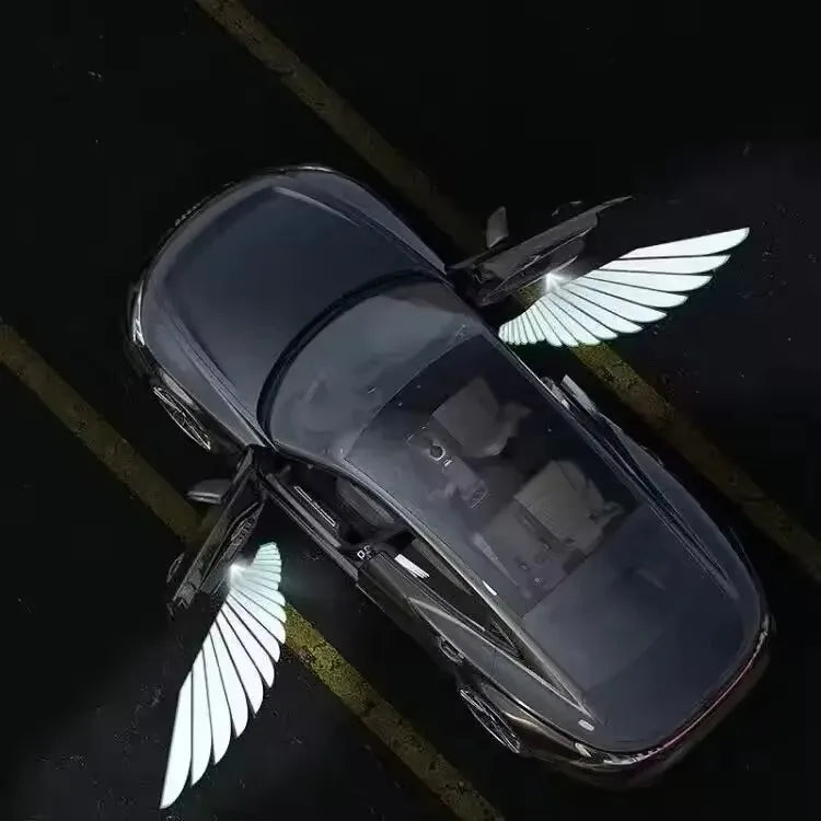 2Pcs Car Angel Accessories Led