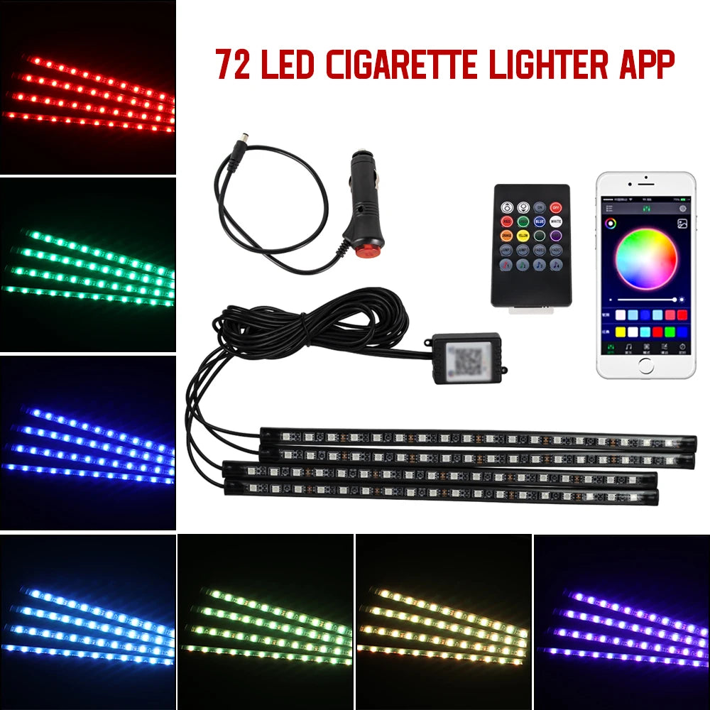 RGB LED Interior Car Lights-Music Control Ambient Lighting