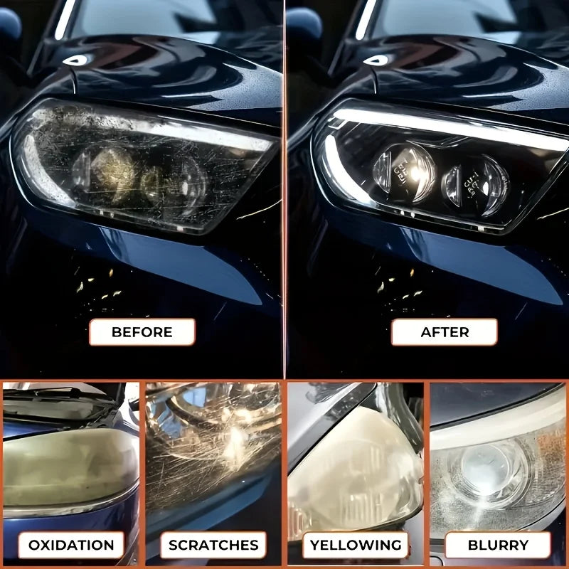 Car Headlight Restoration Polishing Kit