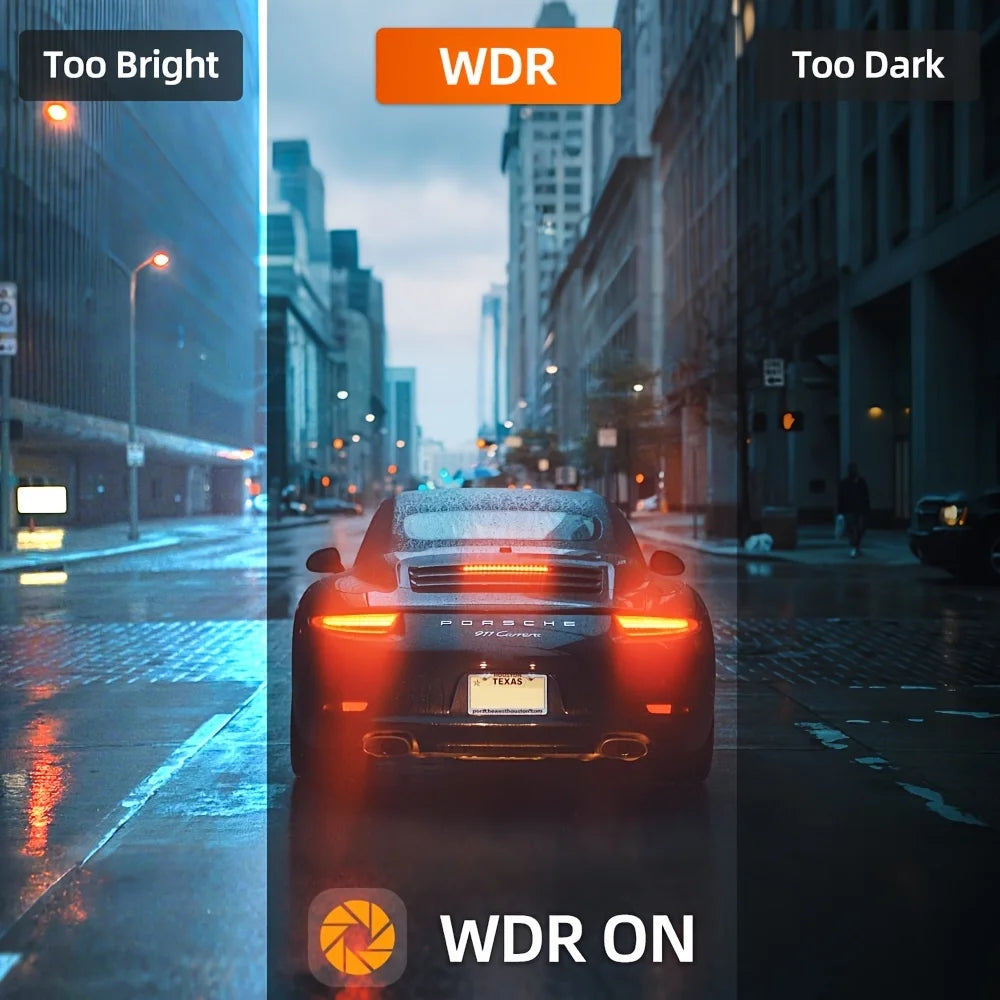 Dashcam für Autos, 4-Kanal-Blackbox, WiFi-Fahrkamera