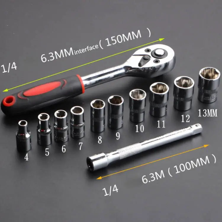12 Pcs Set Wrench Socket Ultra Set