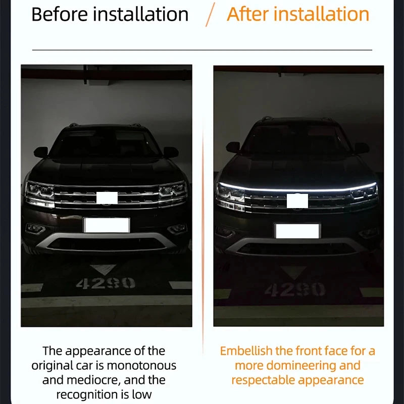 150cm Beautiful LED Daytime Running Light Scan Starting